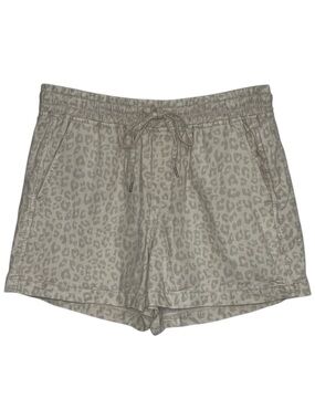GAP Khakis Linen Blend Shorts Women’s Medium Leopard Print High Waist‎